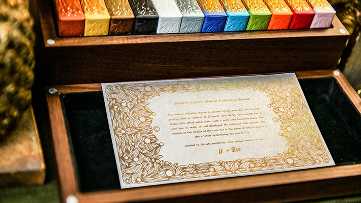 Rebirth Walnut Collector';s Box Set Playing Cards