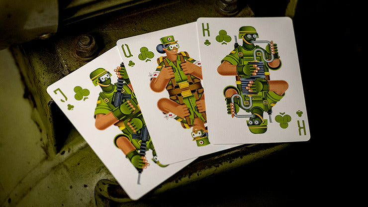 Military, Half-Brick Playing Cards by Riffle Shuffle