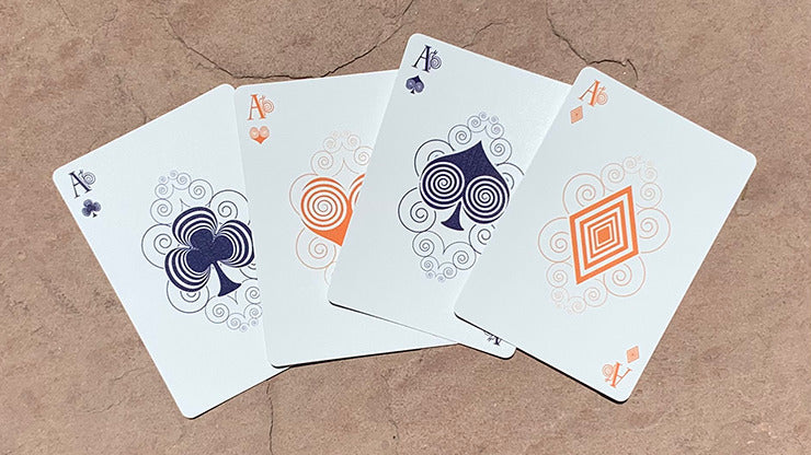 Bicycle Snail, Orange Playing Cards