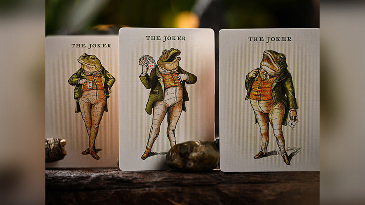 Notorious Gambling Frog, Orange Playing Cards by Stockholm17