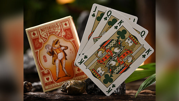 Notorious Gambling Frog, Orange Playing Cards by Stockholm17