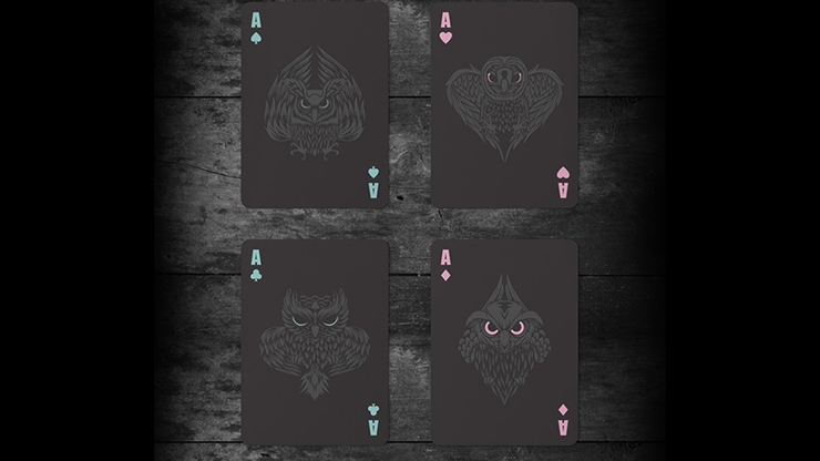 Owl, Black Playing Cards