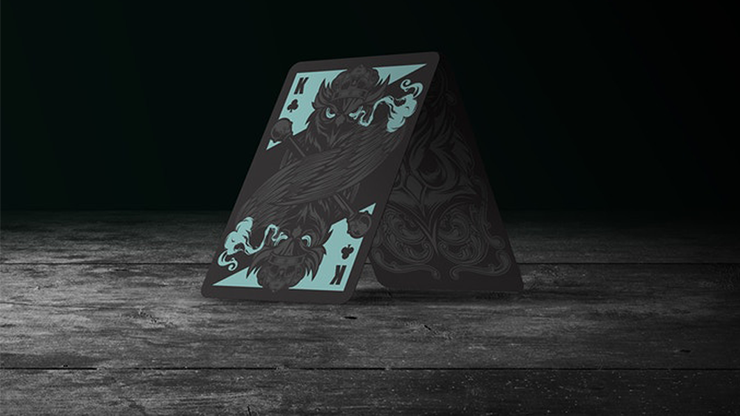 Owl, Black Playing Cards