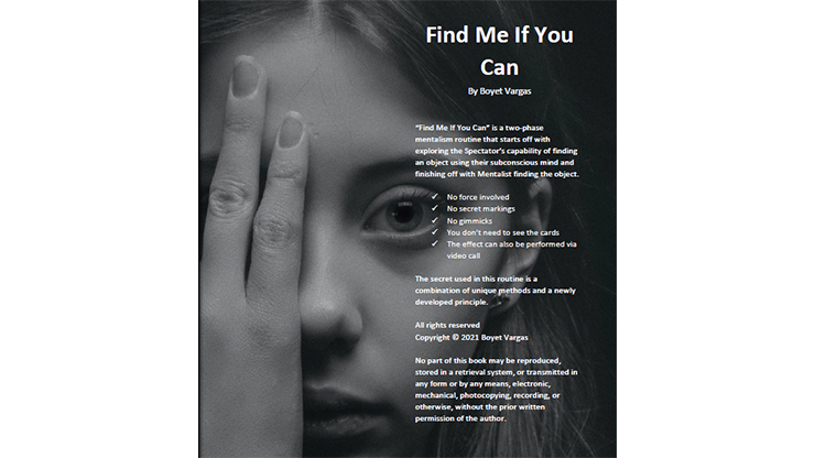 Find Me If You Can by Boyet Vargas - ebook