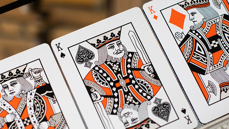 Fulton Plaid, Whisky White Playing Cards