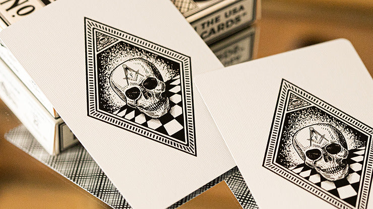Fulton Plaid, Whisky White Playing Cards