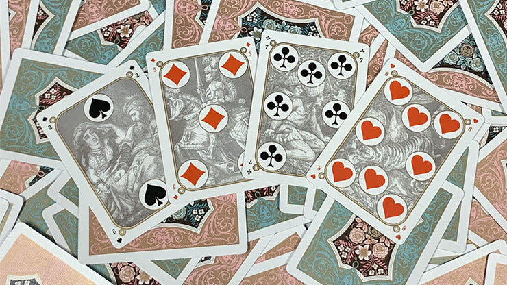 Gilded Four Continents, Blue Playing Cards