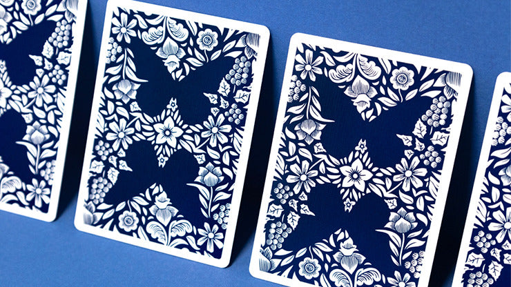 Butterfly Worker Marked Playing Cards, Blue by Ondrej Psenicka