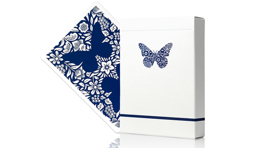 Butterfly Worker Marked Playing Cards, Blue by Ondrej Psenicka