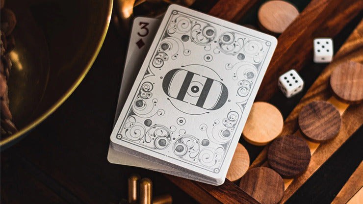 Smoke & Mirrors V8, Silver, Standard Edition Playing Cards by Dan & Dave