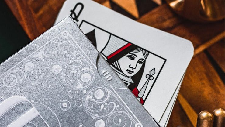 Smoke & Mirrors V8, Silver, Standard Edition Playing Cards by Dan & Dave