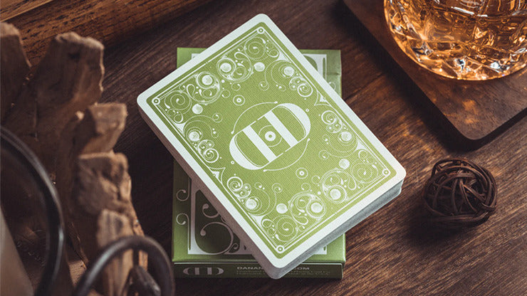 Smoke & Mirrors V8, Green, Standard Edition Playing Cards by Dan & Dave