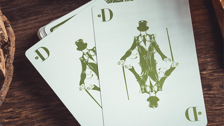 Smoke & Mirrors V8, Green, Standard Edition Playing Cards by Dan & Dave