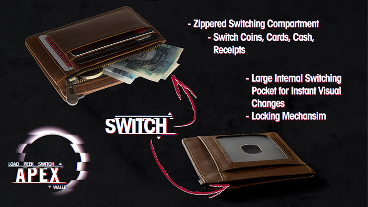 Apex Wallet Brown, Gimmick and Online instructions by Thomas Sealey