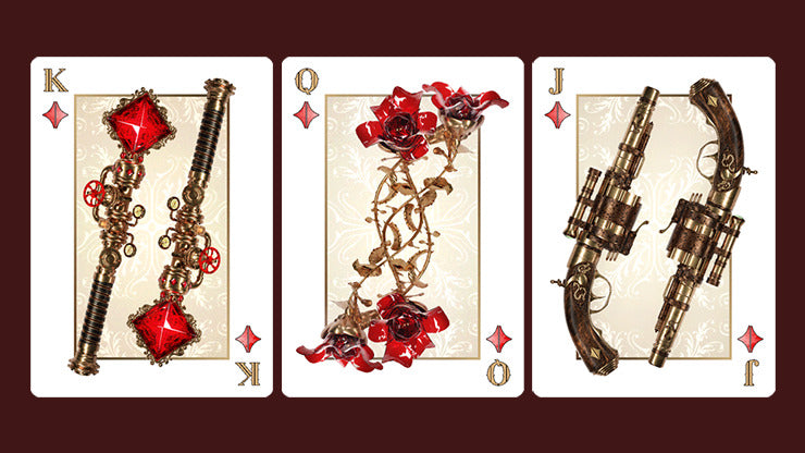 Victorian Steampunk, Silver Playing Cards