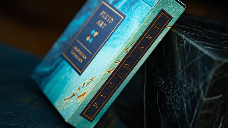 Fluid Art Blue, Luxury Edition Playing Cards