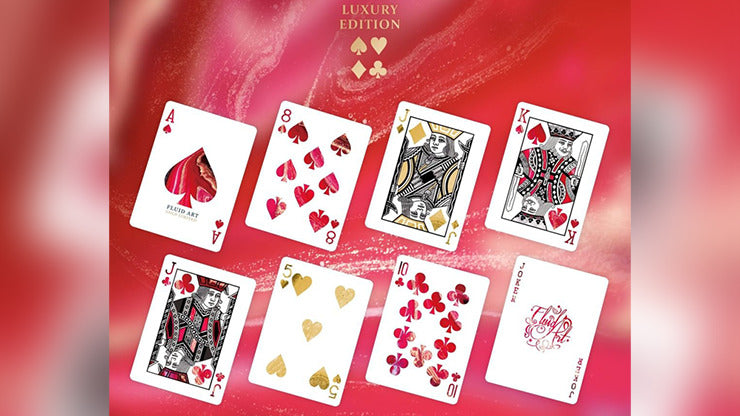 Fluid Art Red, Luxury Edition Playing Cards