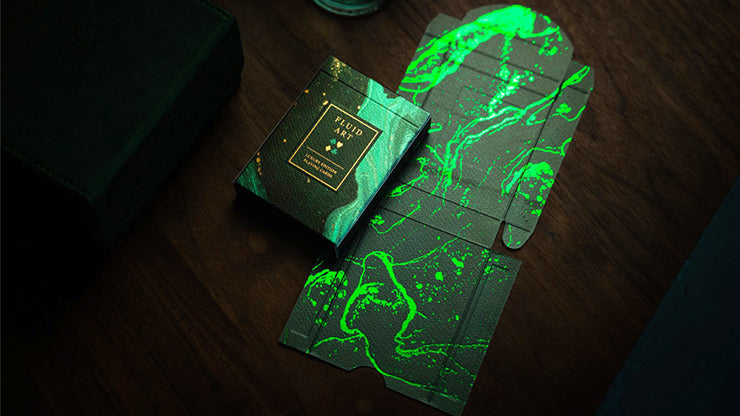 Fluid Art Green, Luxury Edition Playing Cards