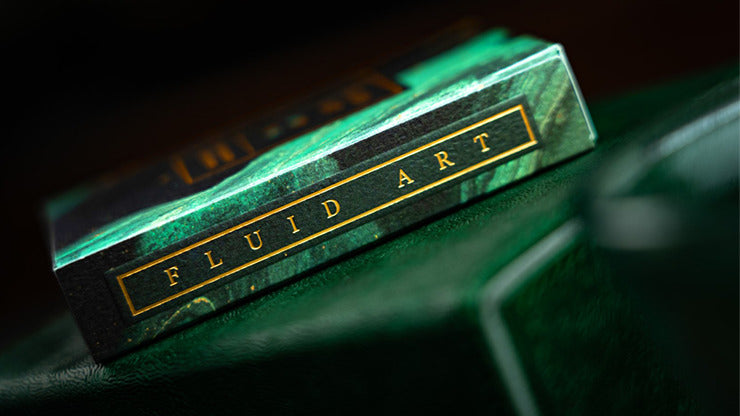 Fluid Art Green, Luxury Edition Playing Cards