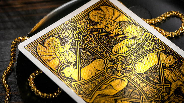 The Cross, Golden Grace Foiled Edition Playing Cards by Peter Voth x Riffle Shuffle