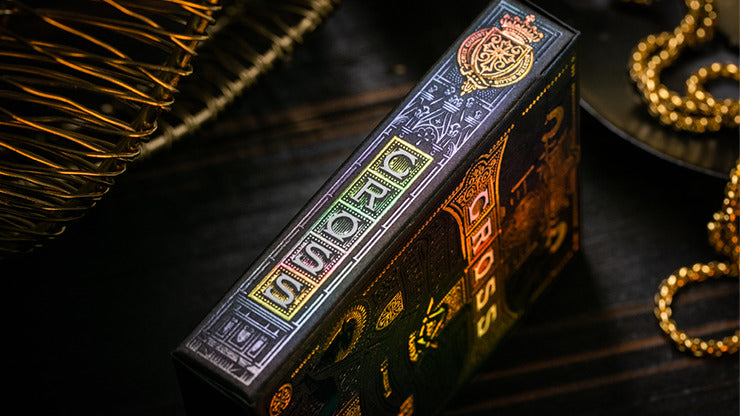 The Cross, Golden Grace Foiled Edition Playing Cards by Peter Voth x Riffle Shuffle