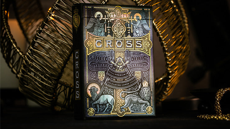 The Cross, Golden Grace Foiled Edition Playing Cards by Peter Voth x Riffle Shuffle