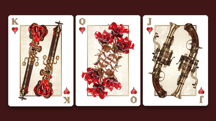 Victorian Steampunk, Gold Playing Cards