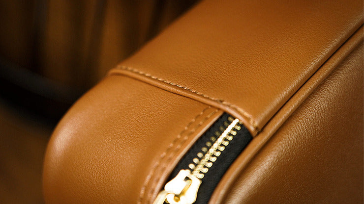 Luxury Genuine Leather Close-Up Bag, Tan by TCC