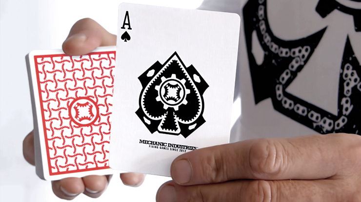 TURN (Red) Playing Cards by Mechanic Industries - Trick