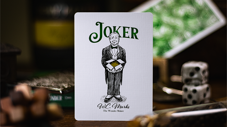 Emerald Wonder, Green Gilded Playing Cards