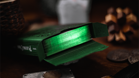 Emerald Wonder, Green Gilded Playing Cards