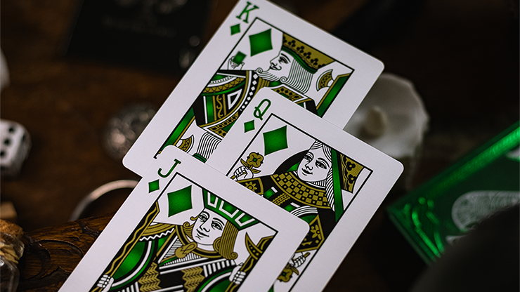Emerald Wonder, Silver Gilded Playing Cards
