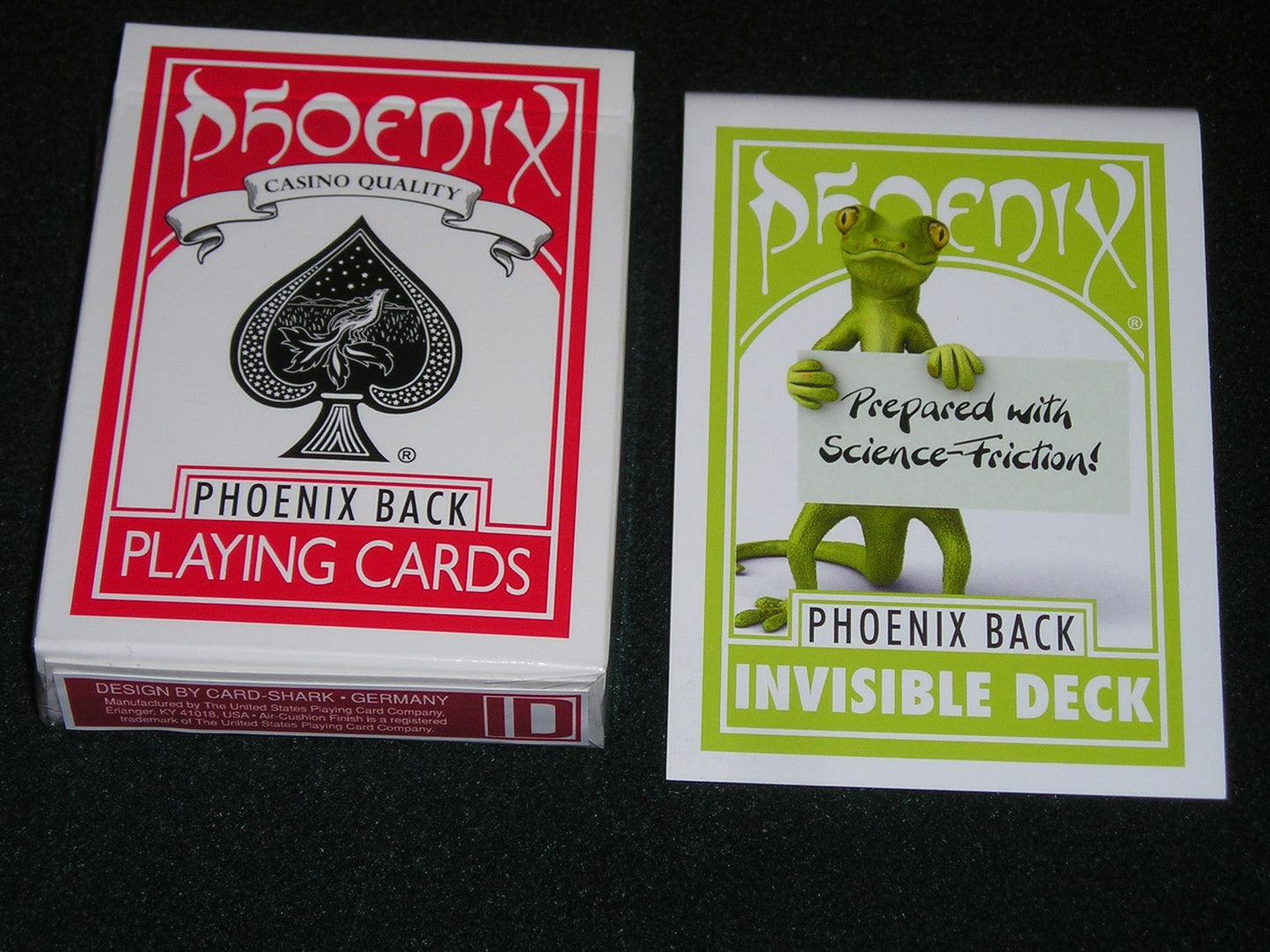 Science Friction Invisible Deck by CardShark Phoenix Red Back.