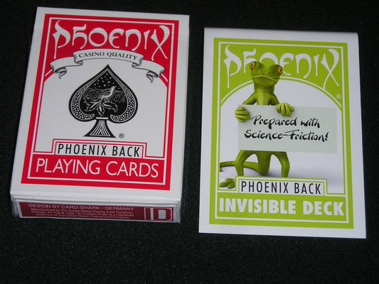 Science Friction Invisible Deck by CardShark Phoenix Red Back.