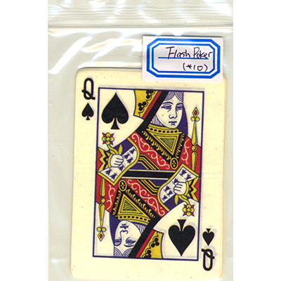 Flash Poker Card Queen of Spades, Ten Pack