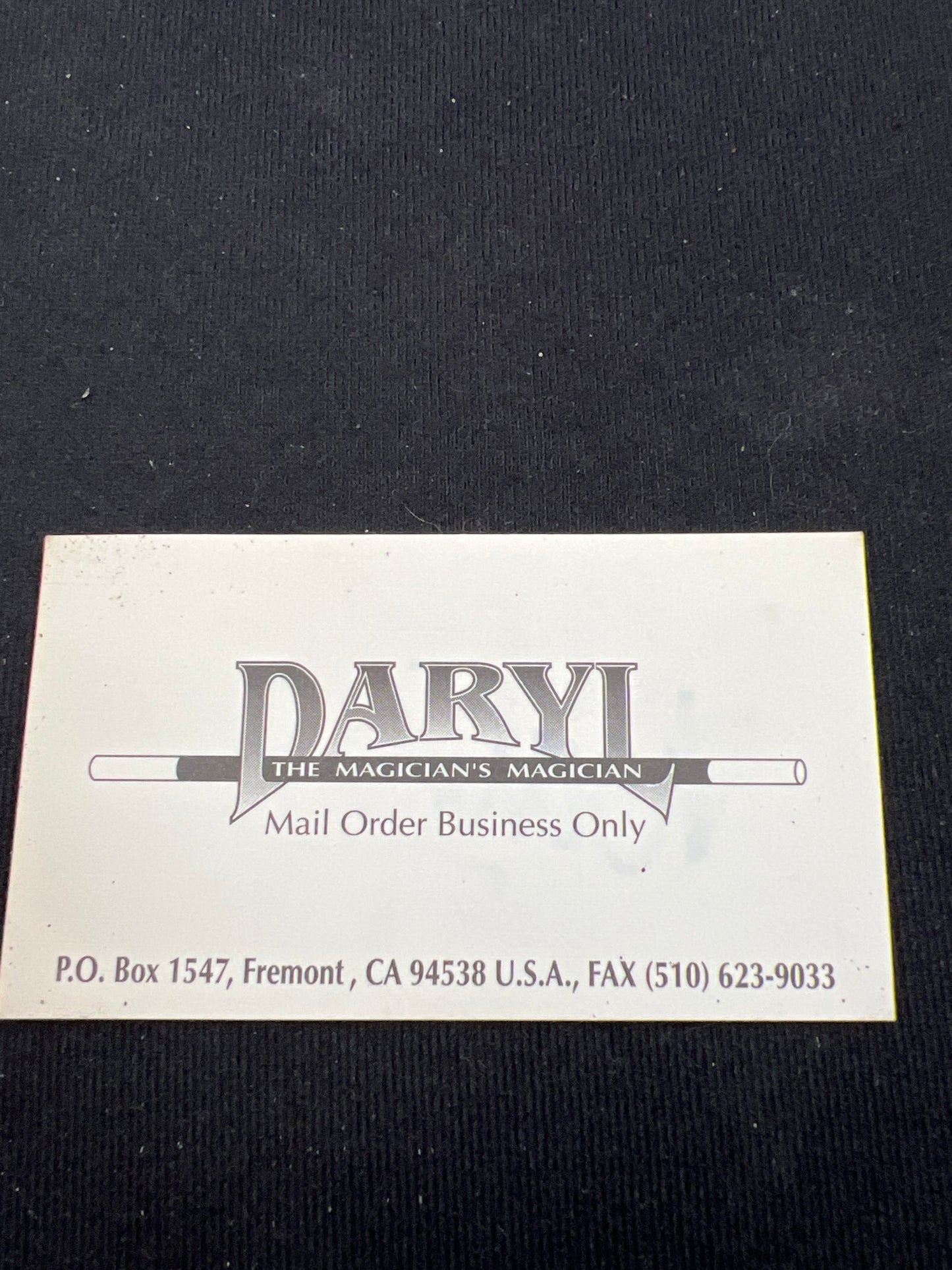 Daryl Business Card Signed