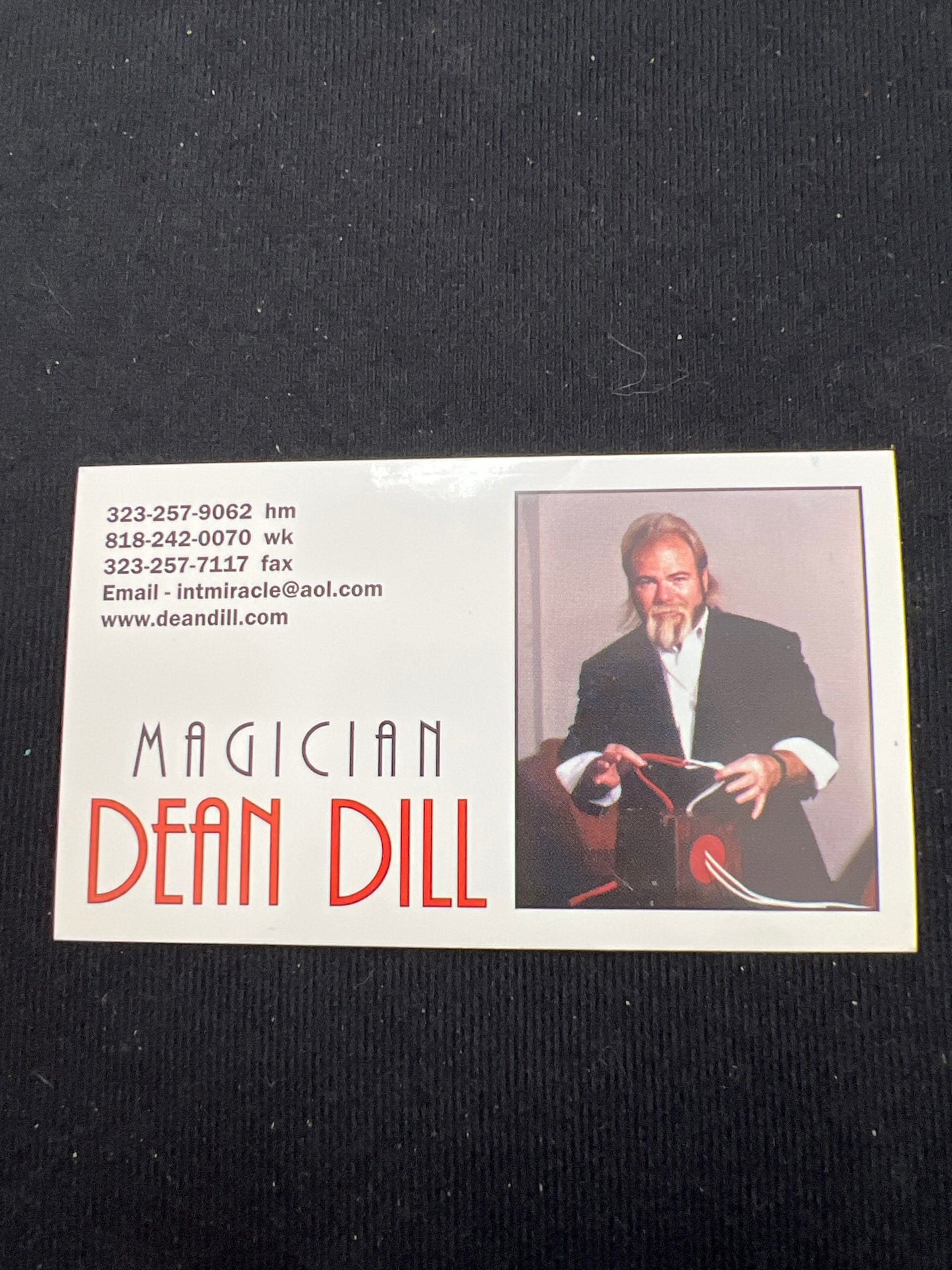 Dean Dill signed card