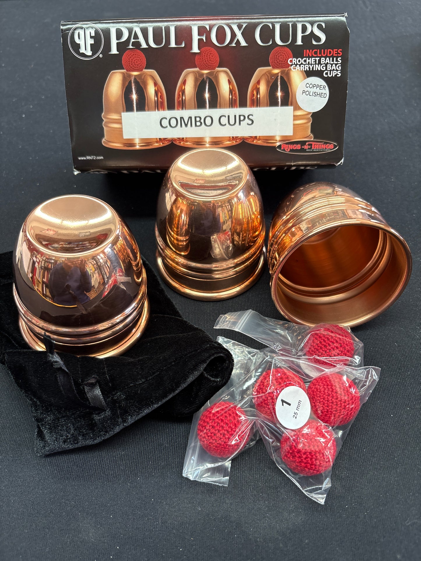Rings & Things Paul Fox Combo Cups and Balls - Copper