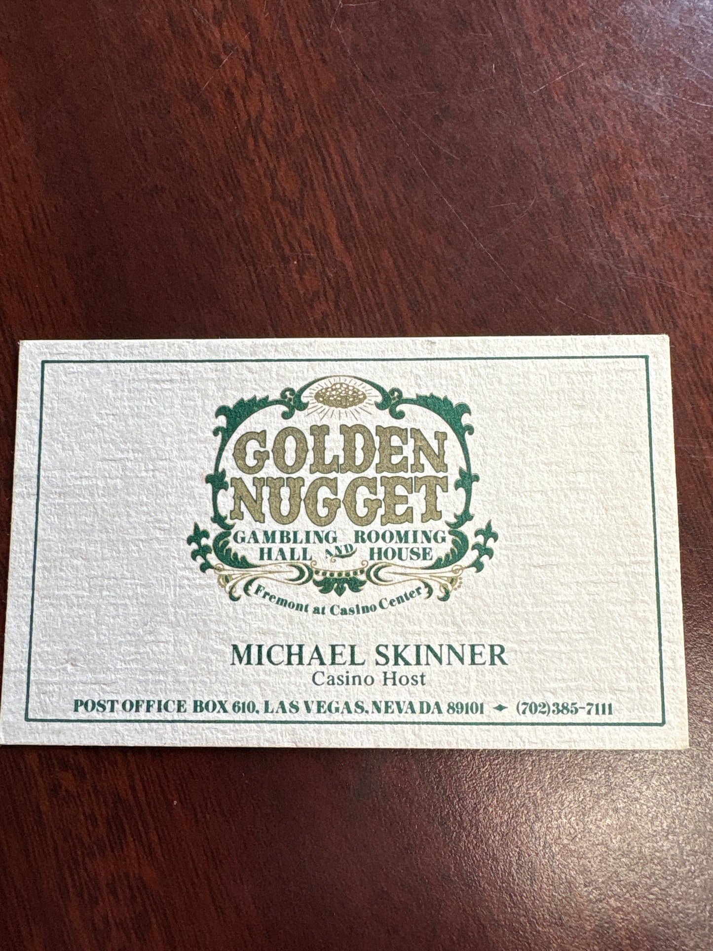 Michael Skinner Magic business card