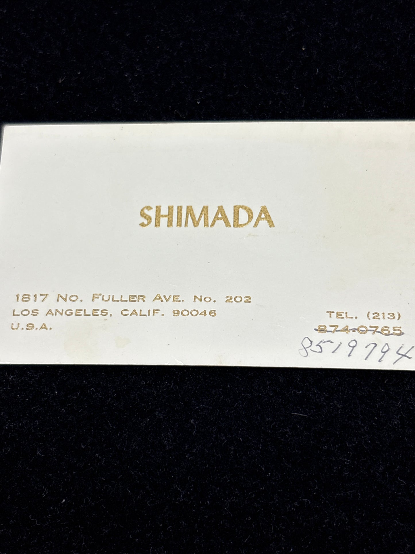 Shimada business card