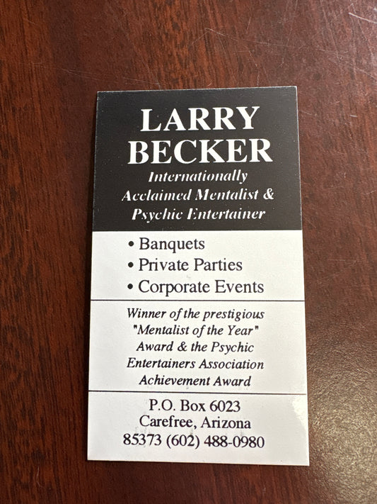 Larry Becker Magic business card