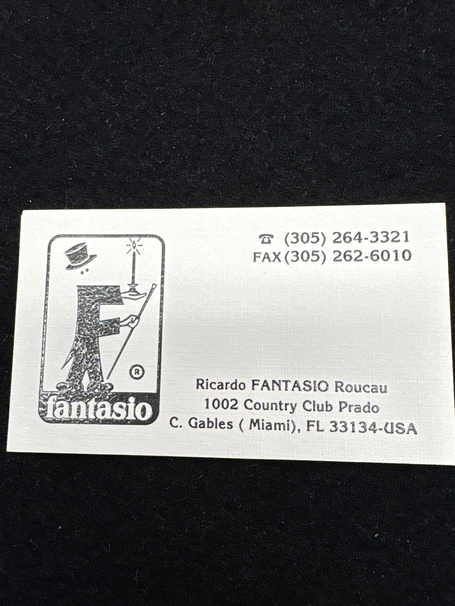 Fantasio business card