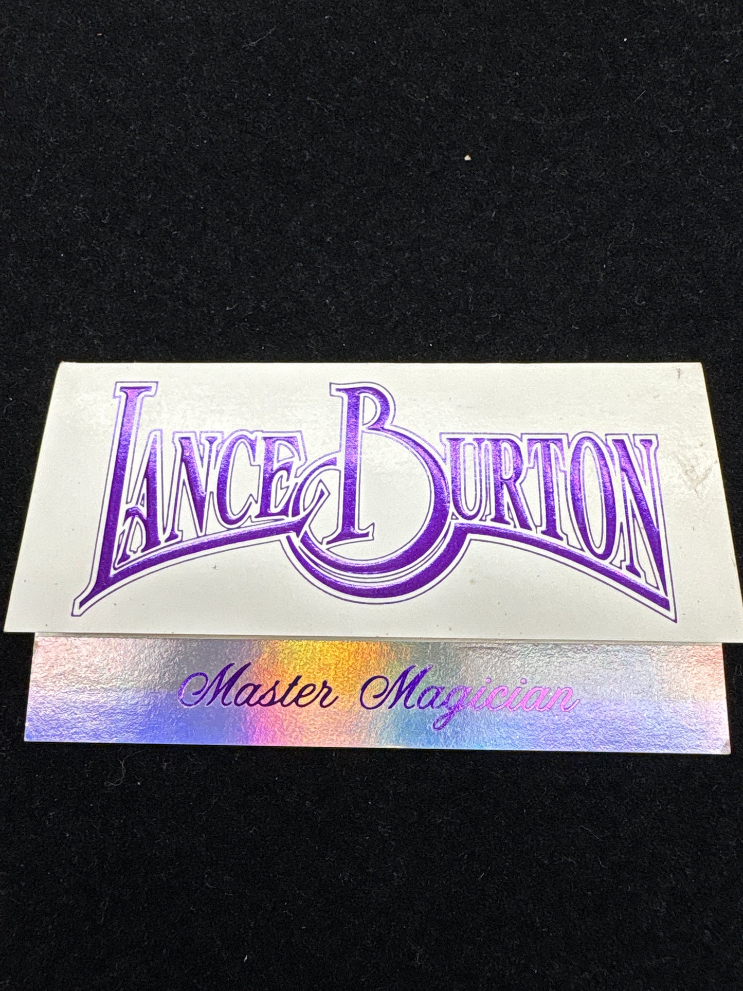 Lance Burton business card