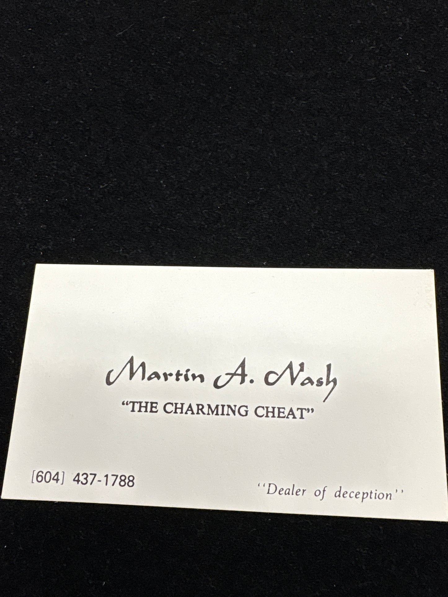 Martin Nash business card