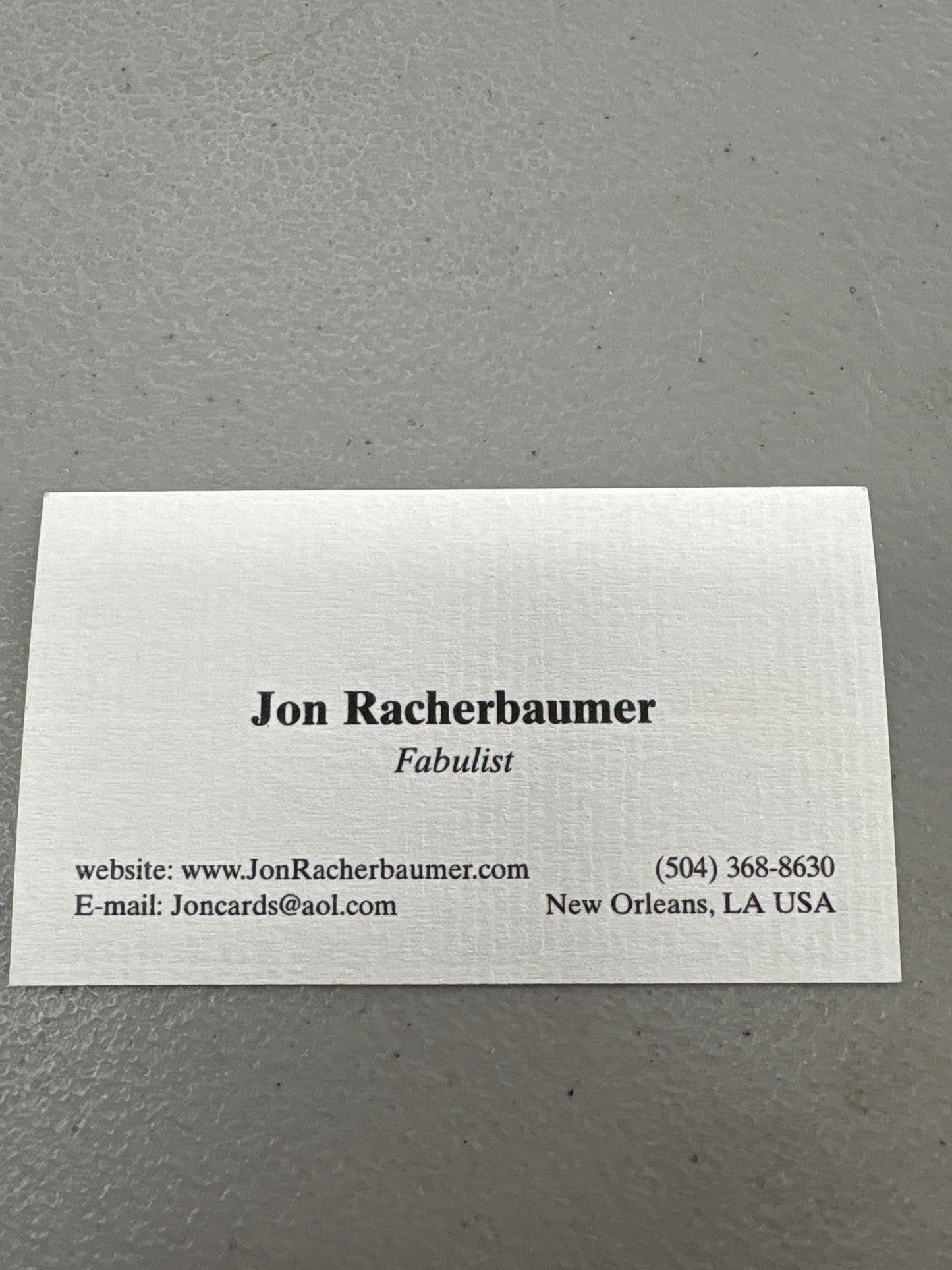 Jon Racherbaumer card