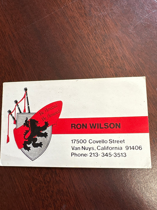 Ron Wilson magic business card