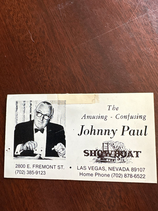 Johnny Paul Magic business card
