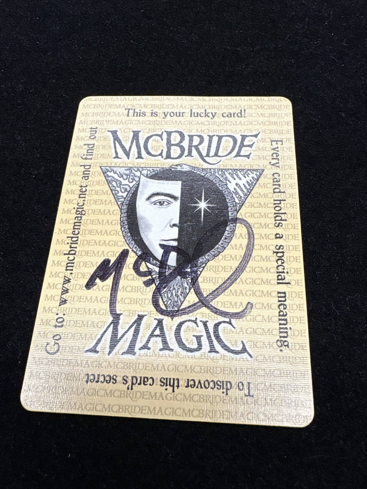 McBride Magic business card.