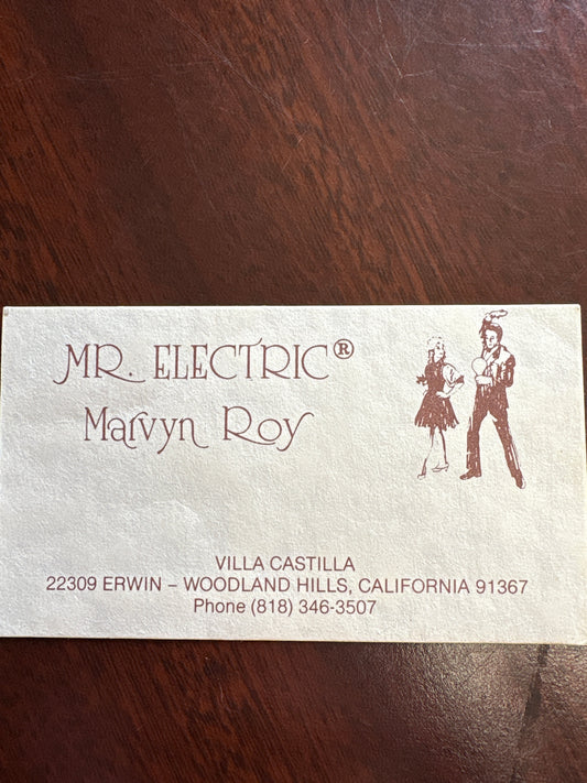 Mr Electric Magic business card
