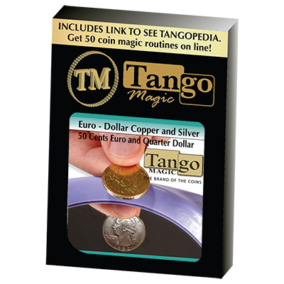 Euro-Dollar Copper And Silver, 50 Cent Euro and Quarter Dollar, ED003 by Tango Magic